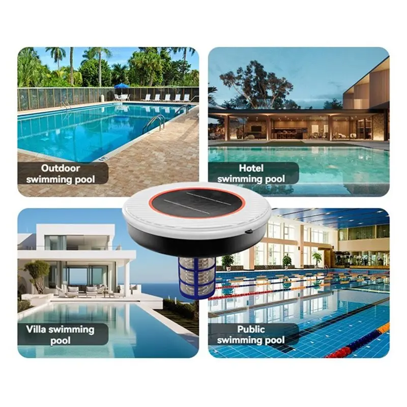 WORTHOWN-Solar Pool Ionizer Copper Silver Swimming Pool Purifier Clear Water Cleaner Anti-Algae Outdoor Pond Sterilizer