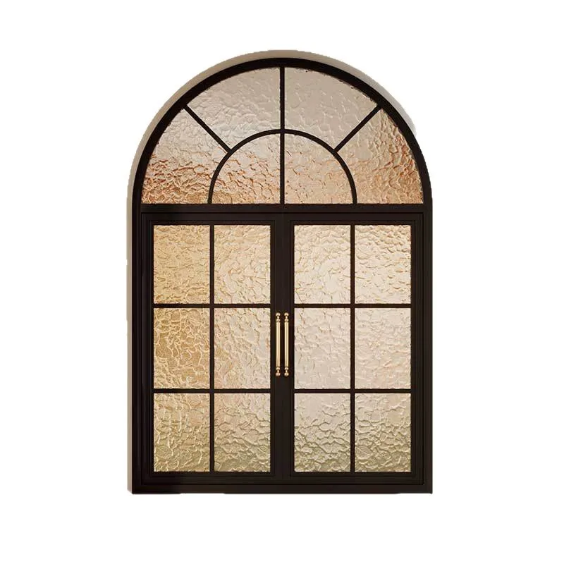 Cafe glass window wrought iron medieval lighting casement window loft restaurant vaulted floor-to-ceiling window