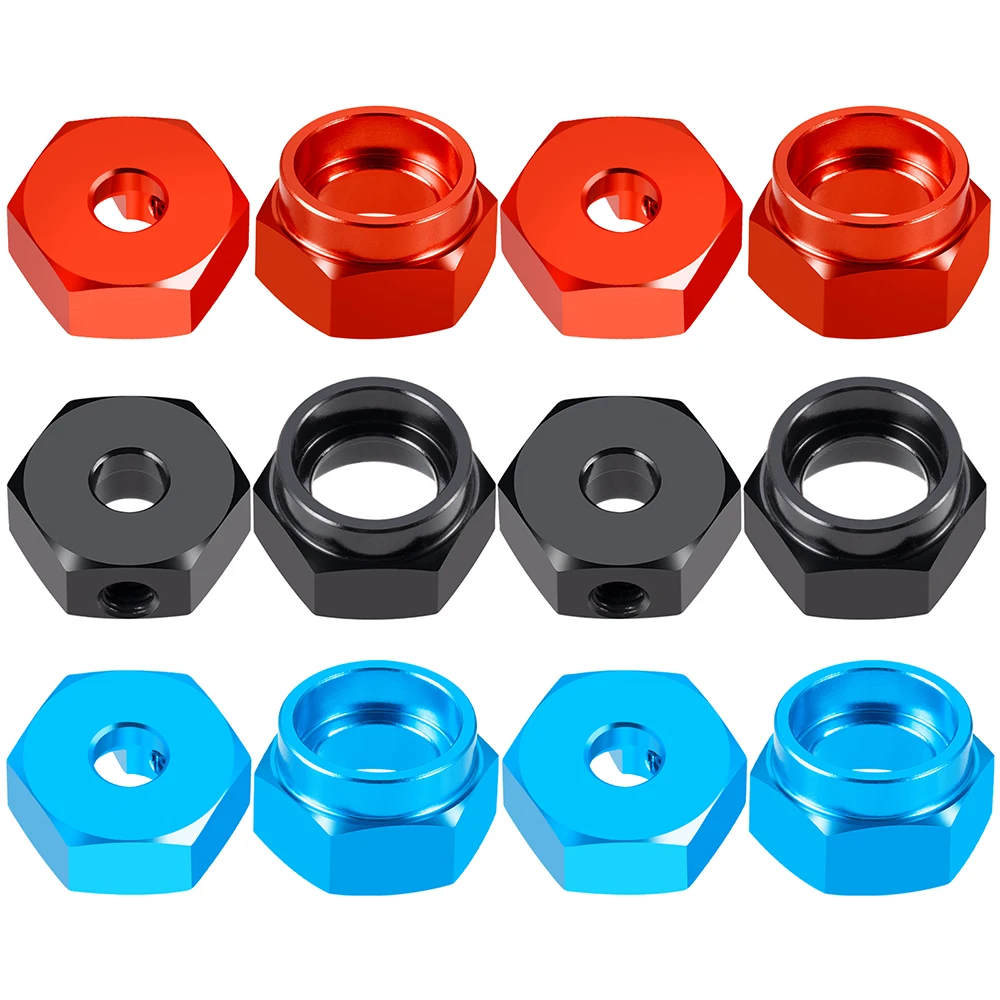YEAHRUN 1Set Aluminum Alloy Hex Wheel Hub Adapters w/ Bearing for Tamiya DT02 1/10 RC Buggy Car Truck Upgrade Parts
