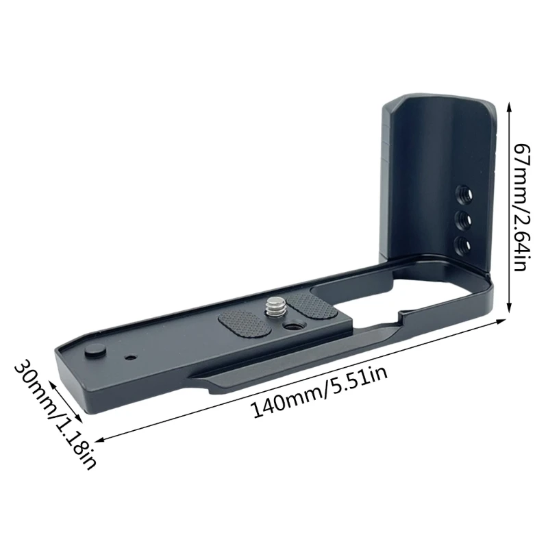 Soporte placa L con agarre manual Metal para cámara ZFC, soporte antideslizante, novedad 2023