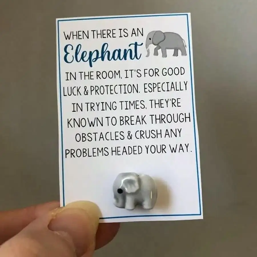 1/5/10/20/50/100pcs Ceramic Elephant Pocket Hug, Elephant Talisman Statue, Brings Good Luck And Protection - Ideal Gift For Mom,