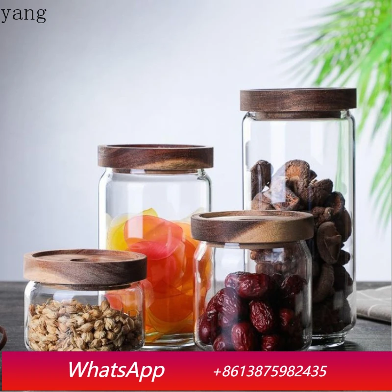 LMM large-capacity storage tank glass bottle coffee bean can tea and grain storage storage tank drying