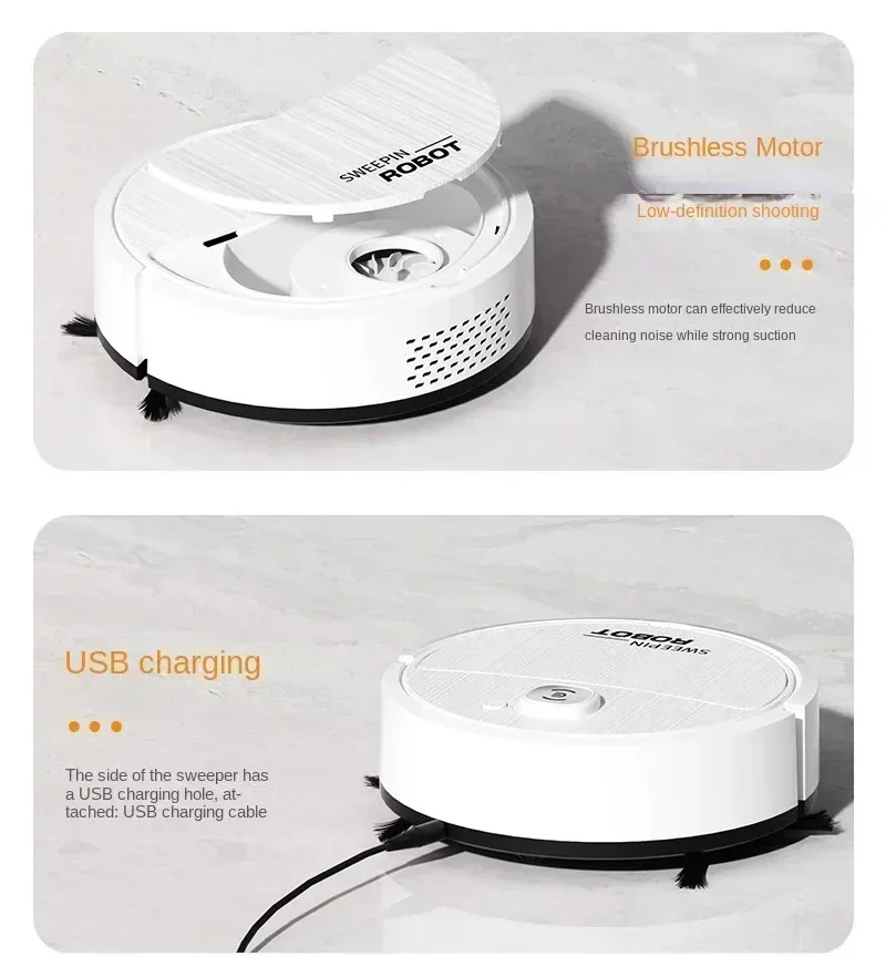 Lenovo Intelligenter Saug- und Wischroboter, USB-aufladbar, Multifunktional, Starke Saugkraft, Wischen, Saugen, 5-in-1 Elektrischer Reiniger – Detail 13