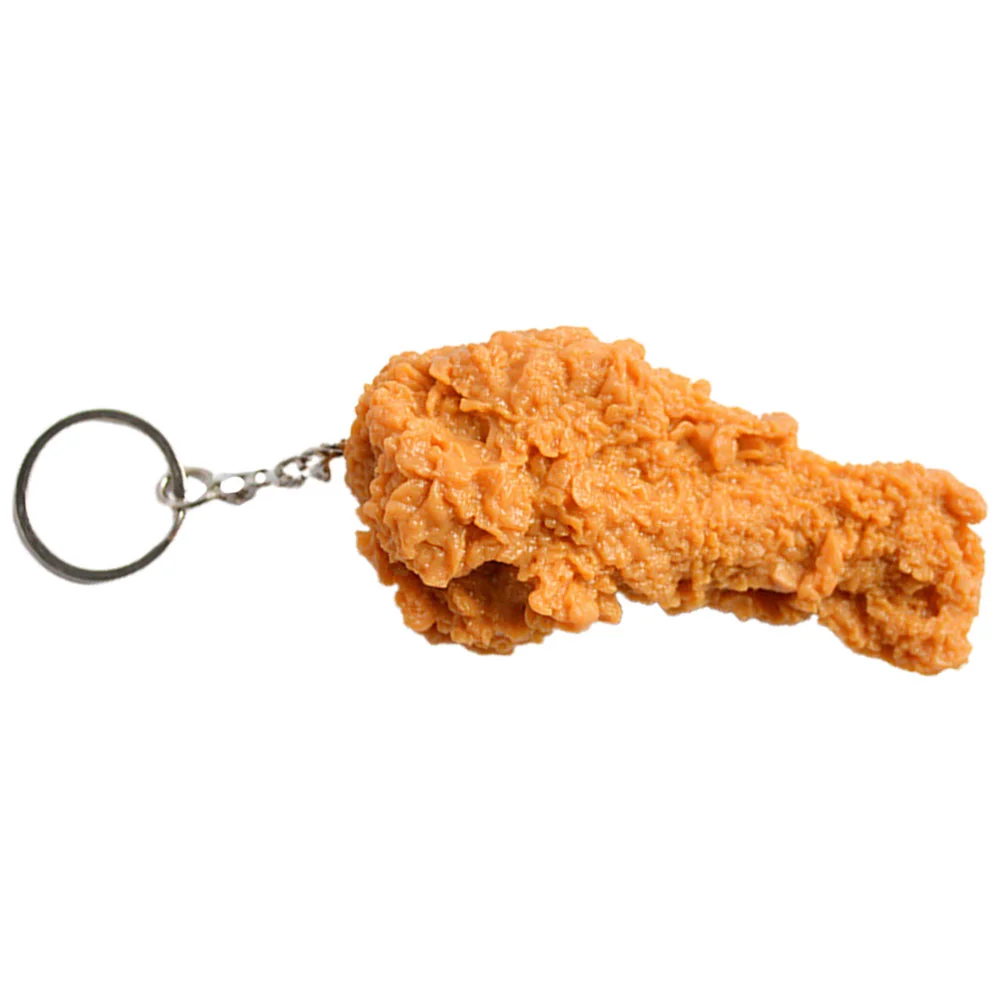Chicken Leg Pendant Key Holder Decor Fried Lovely Pvc Keychain Decorative Food Child Keychains