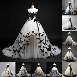 Tulle And Applique Wedding Dresses Bridal Gowns Floor Length Formal Brithday Party Occasion Lace Up Hand Made Customized W1-7