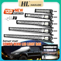 Super Slim 7/14/20inch LED Bar Spot Flood Beam LED Light Bar For Car 4x4 Truck ATV SUV Boat Barra Farm Tractor LED Lightbar