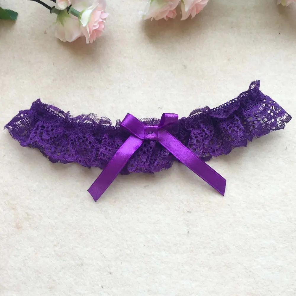 Women Lingerie Wedding Bridal Suspender Bowknot Lace Floral Leg Garter Belt