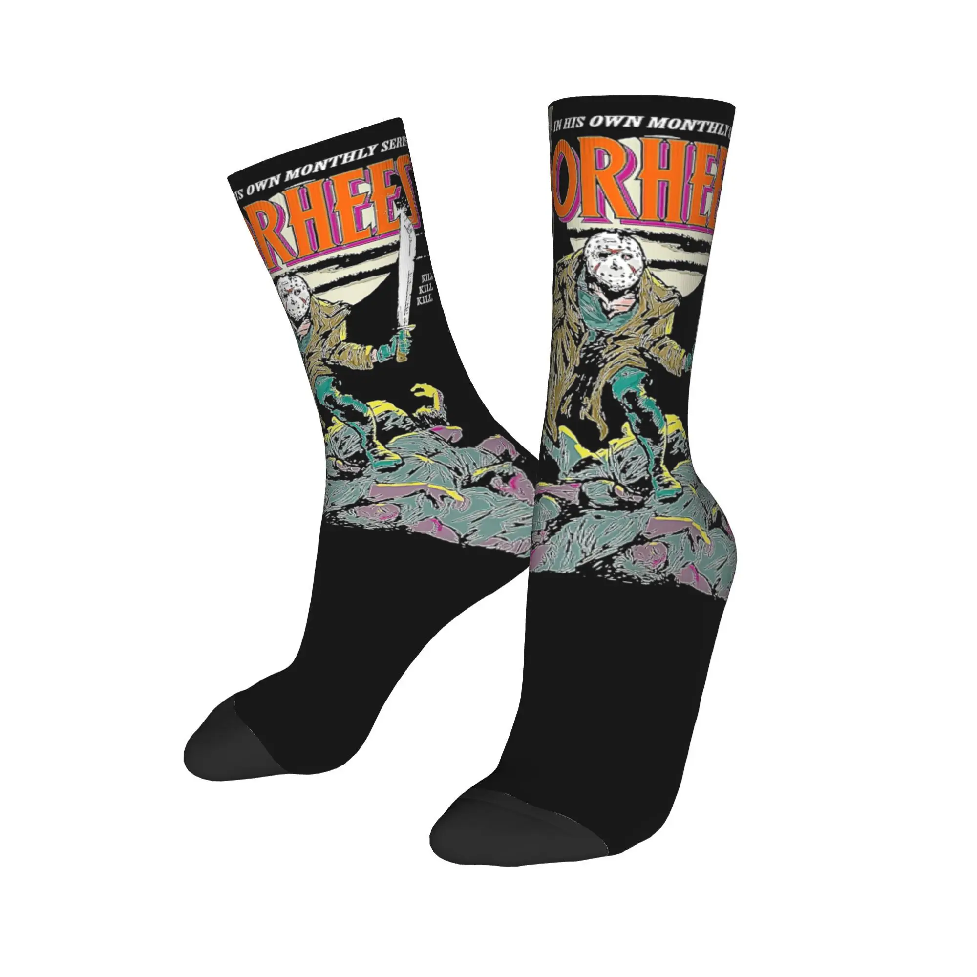 Men Women Friday 13th Thirteenth Horror Socks Non-slip Funny Happy Jason Voorhees  Socks Little Small Gifts