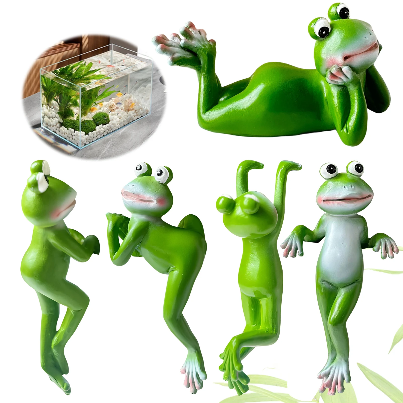 Resin Frog Figurines Cute Climbing Frog Figurines Flower Pot Hugger for Plant Lovers Yard Patio Lawn