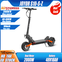 JOYOR S10S-Z Electric Scooter Dual Motor 1000W*2 60V 18AH Battery 25km/h Speed 75km Range Foldable Escooter with Shock Absorptio