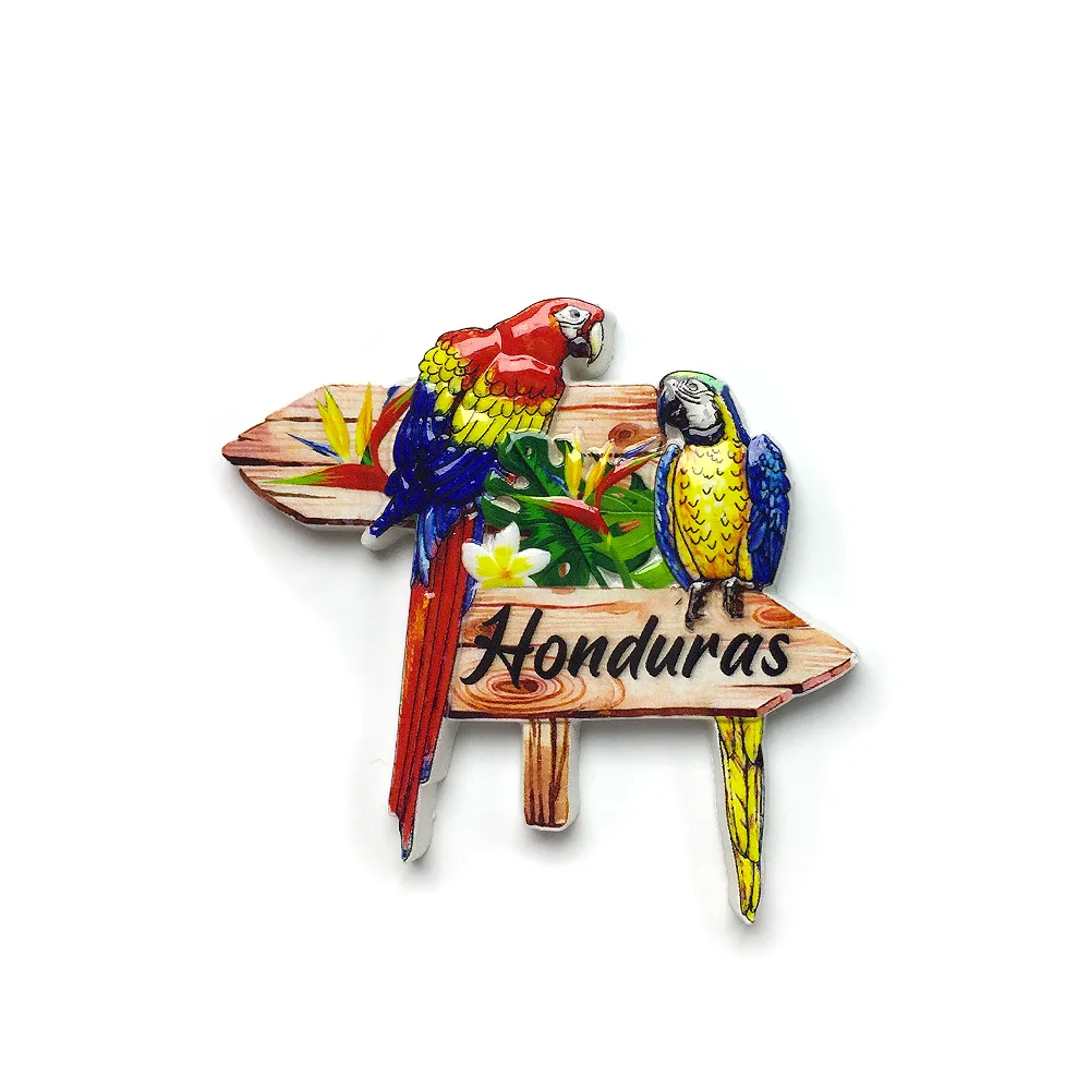 

Honduras Macaw Parrots Refrigerator Magnets Cute Magnets for Fridge Tropical Birds Mini Magnet Home Decor Items
