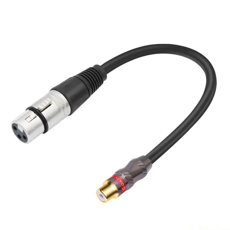 E56B Sound Conversion Cable RCAs to 3Pin Female Adapters Cable, Metal Build Cable for Electronics