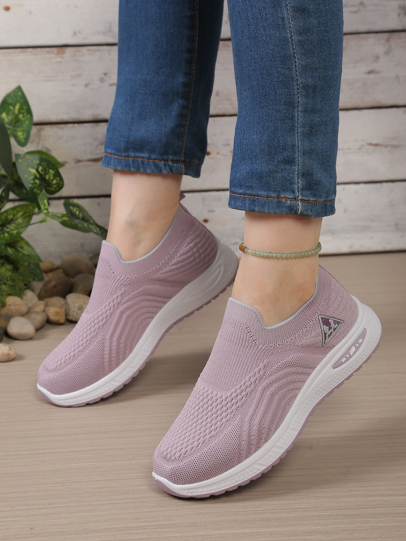 Atmungsaktive Slip-On Sneakers für Damen, Bequeme Rutschfeste Gehschuhe für Senioren, Lässige Sportschuhe – Detail 8