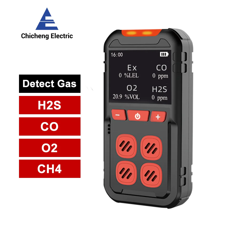 

MS02 Gas Leak Detector 4 In 1 Combustible Gas Analyzer Portable Carbon Monoxide Alarm Air Quality Monitor Natural Gas O2 CO H2S