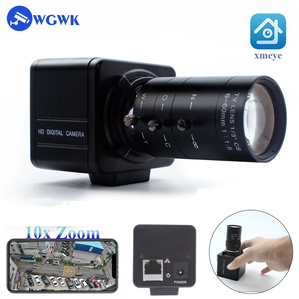 wgwk mini manual zoom camera ip inspecao industrial camera de seguranca vigilancia por video lente metal cctv mp mp mp50 mm 660 mm 01