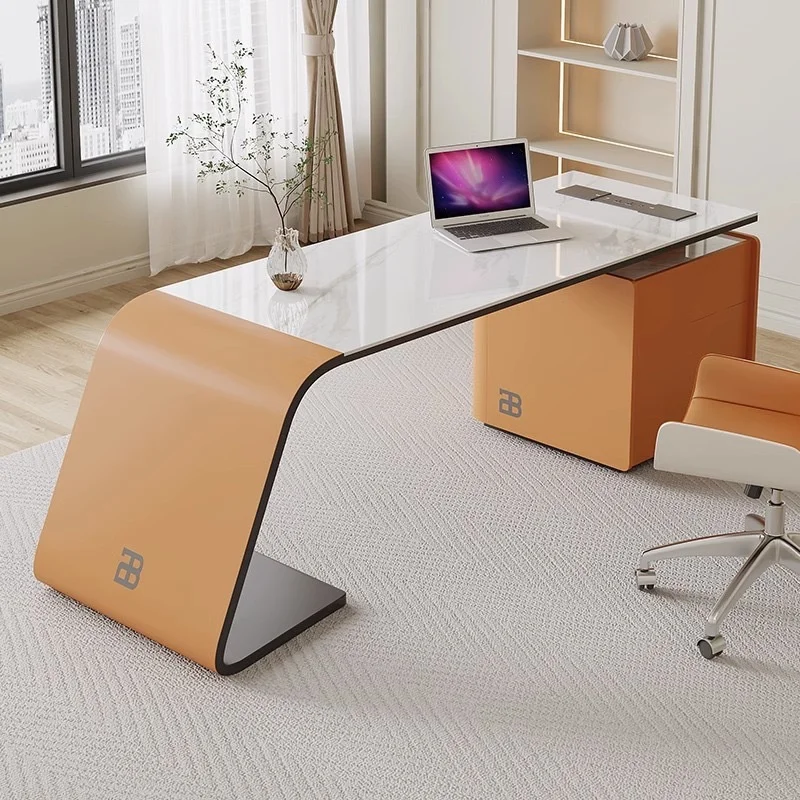 With Drawers Manager Executive Computer Office Table Furniture Modern White Simple Lawyer Small Corner Home Office Desk L Shaped