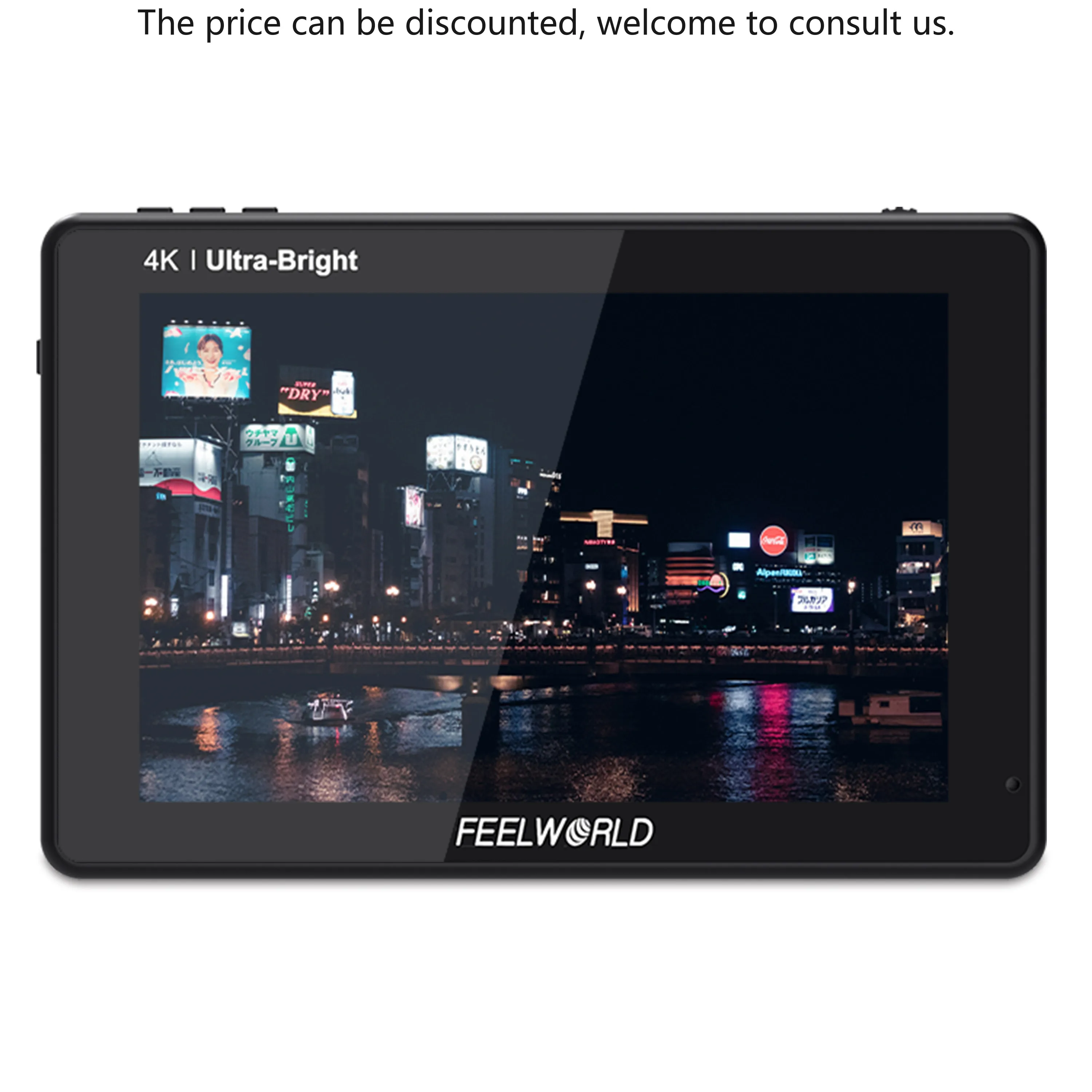 

FEELWORLD LUT7S Camera Monitor W/ 3D LUT Touch Screen 2200nits DSLR Field Monitor 4K HDMI 3G-SDI Bulk Factory Order