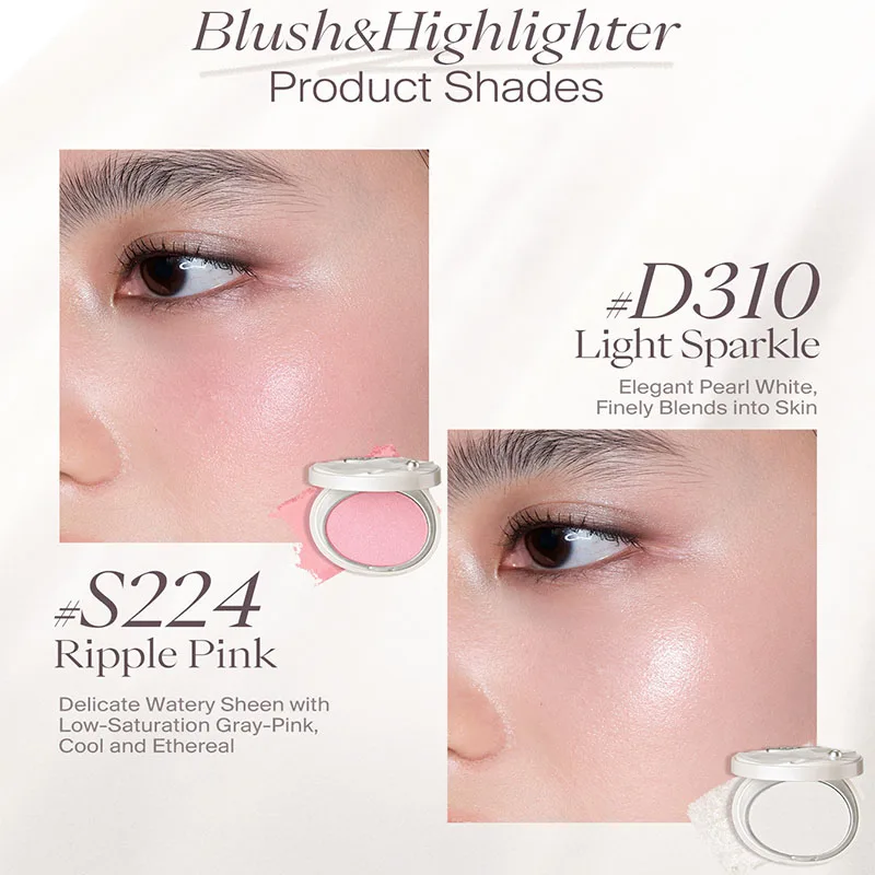 JOOCYEE Blush Highlighter Poeder Matte Naakt Shimmer Brighteen Enkele Kleur Gemakkelijk aan te brengen Waterdichte Langdurige Make-up 4g