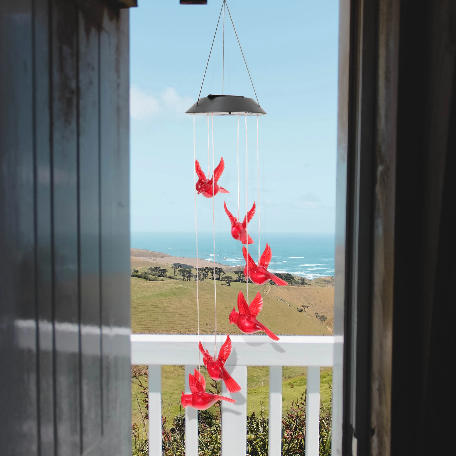 

Solar Bird Light Powered Wind Chime Creative Wind-Bell Led Small Yard Decoration Hanging Light For Garden Outdoor Solar Powered