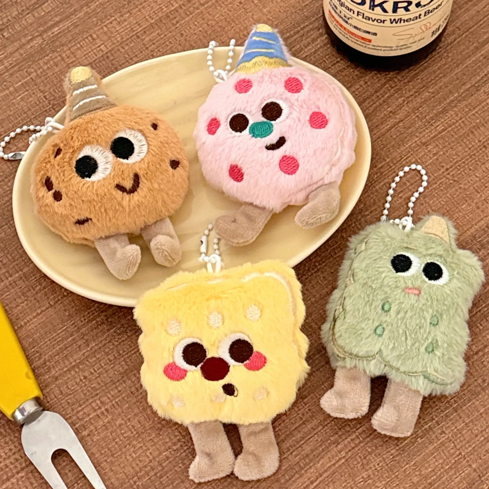 1/5 Pcs Food Plush Doll Pendant Creative Cookies Doll Pendant Backpack Versatile Decoration Pendant