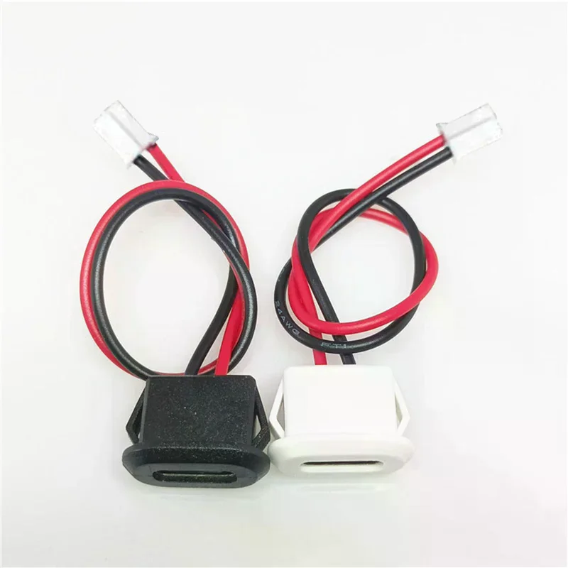 2 Pin USB-C Type Waterproof USB Connector Direct compression female base Female Socket Charging Interface