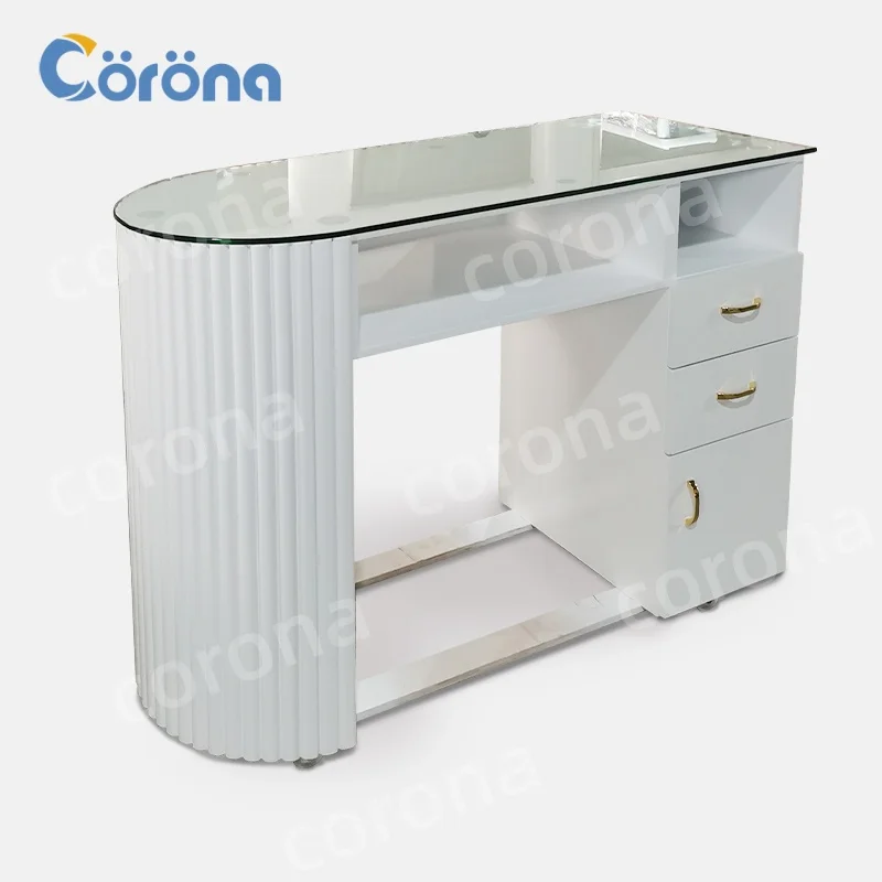 

Nail Salon Manicure Table Custom Color Professional Nail Tech Table Manicure Tables with Dust Collector