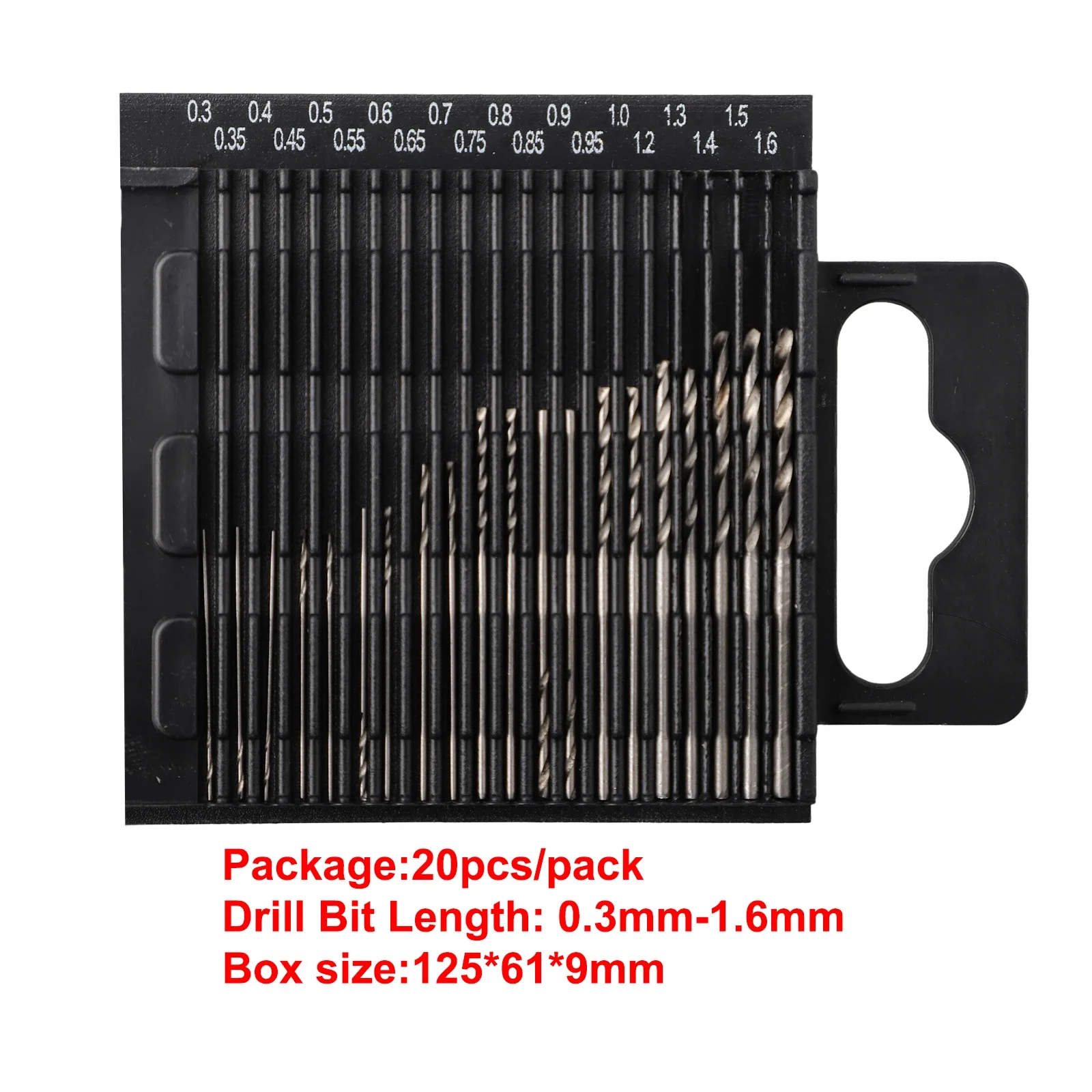 Top-quality Drill Bit 0.3mm-1.6mm 20Pcs/Set Accessories Bits Spiral Tools With Case Drill For High-speed Drill