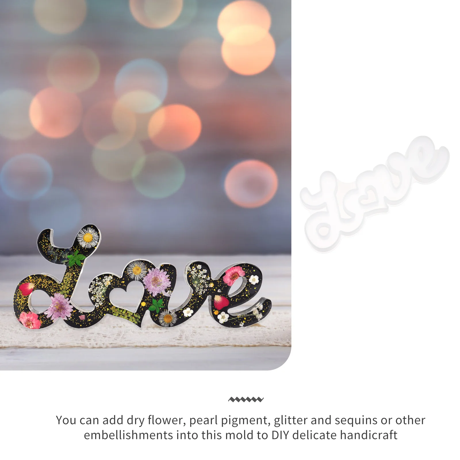 

Creative English Letters Silicone Mold DIY Desktop Ornaments Handmade Mold Crystal Epoxy Resin Letter Ornament Mould