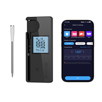 Rechargeable Smart Bluetooth 800FT Long Range Digital Wireless Kitchen Food Steak BBQ Meat Thermometer with Waterproof Probe