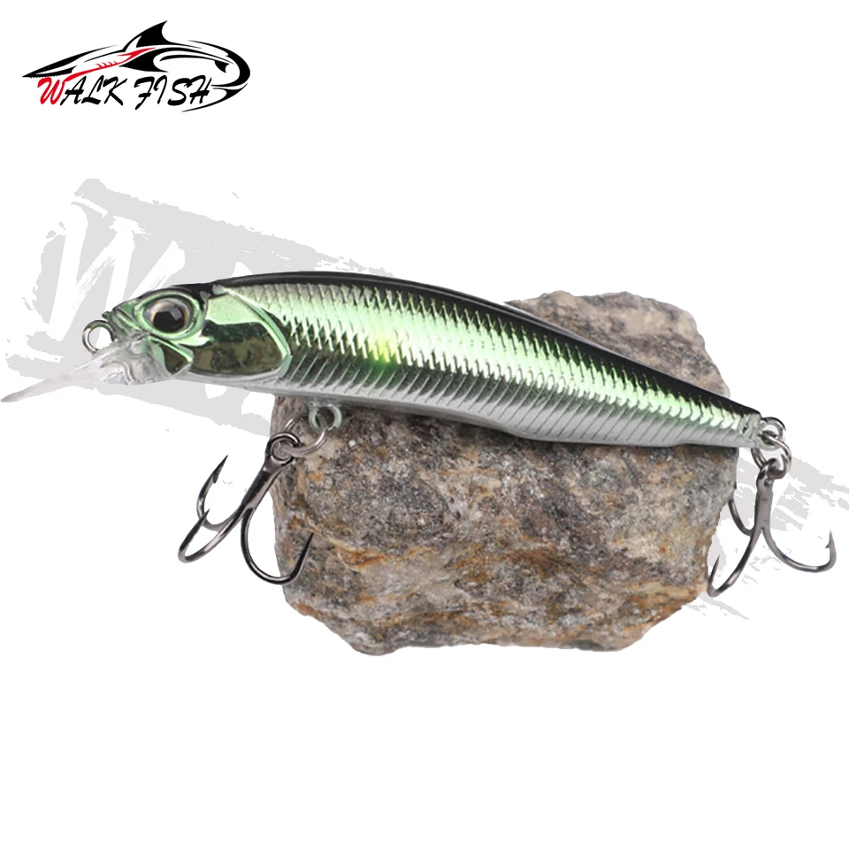 WALK FISH Sinking Minnow 7.5cm 5g Jerkbait Fishing Lure Professional Hard Bait Crank Wobbler Slow Diving Pesca Swimbait Pesca