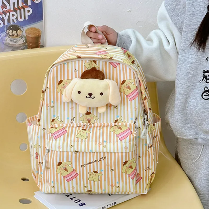 Nuova borsa da scuola per bambini Sanrio alla moda My Melody Kuromi Cinnamoroll Hello Kitty zaino per bambini carino di grande capacità