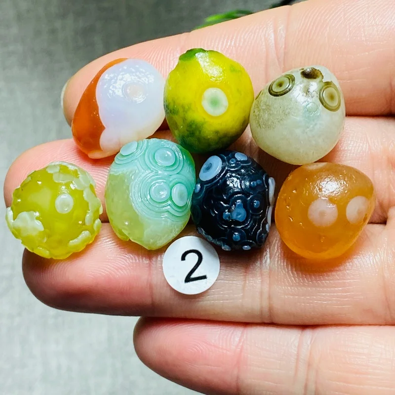 Natural  Colorful Sardonyx Agate Alxa Gobi  Rock Specimen Energy Crystal Healing Chakra Reiki Stone Garden Home Decor Gift 7Pcs - view 6