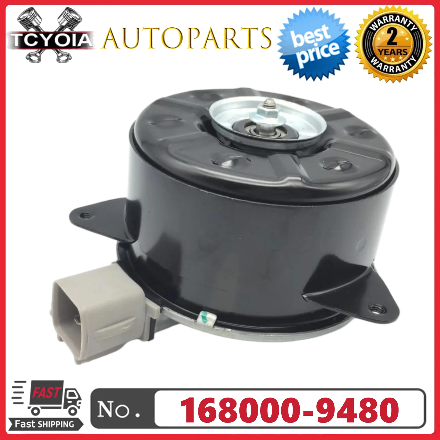 

New Motor Electric Engine Radiator Cooling Fan 168000-9480 17100-68P00 Fits For Mazda 2 2012-2018 Suzuki