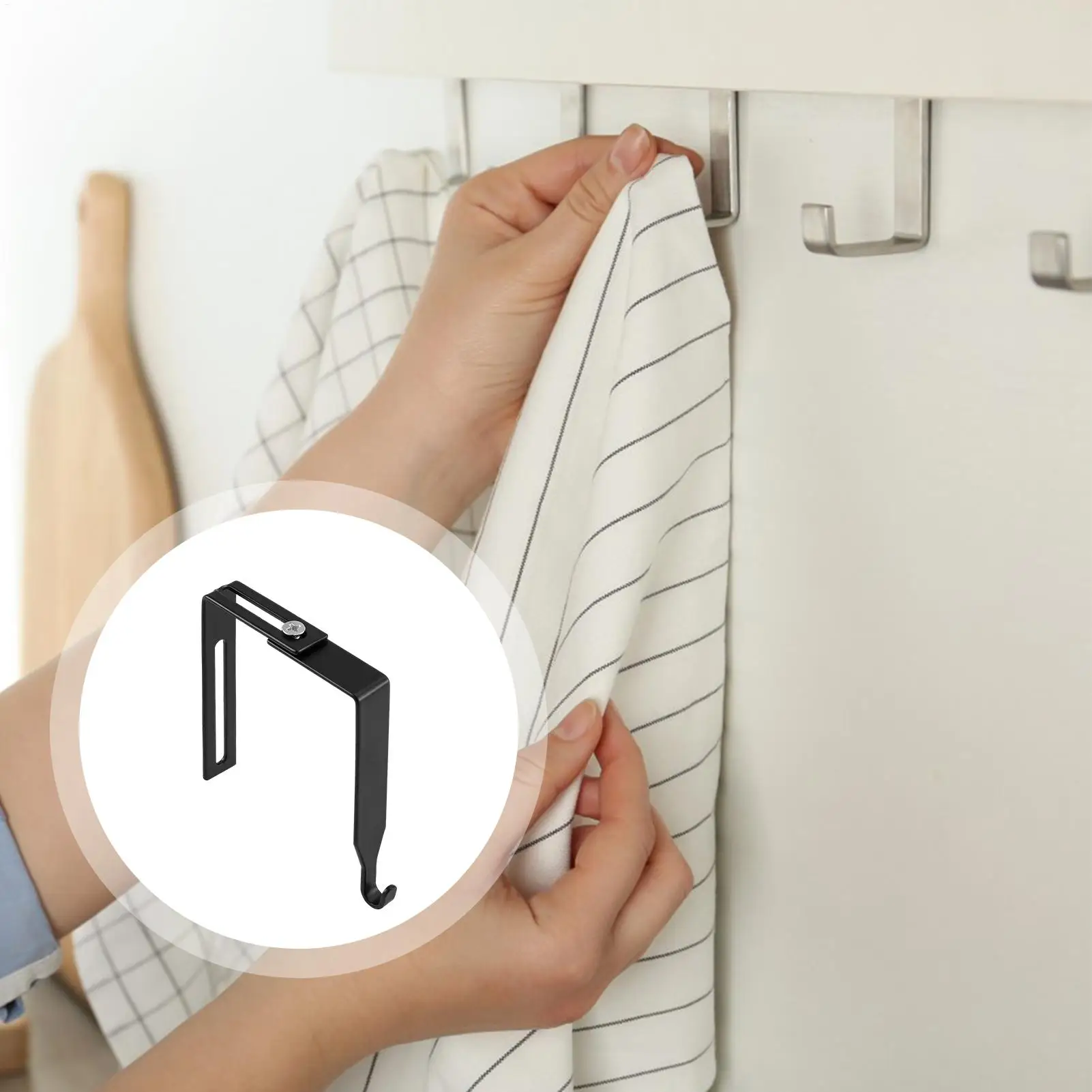 Door Hanger Over The Door Hook Door Back Hooks Iron Storage Utility Gadgets For Hats, Scarves, Silk Scarves, Keys