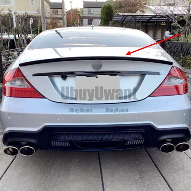 For Benz CLS W219 CLS350 CLS550 2005-2010 AMG Style High Quality ABS Plastic Rear Spoiler Wing Trunk Lip Car Styling