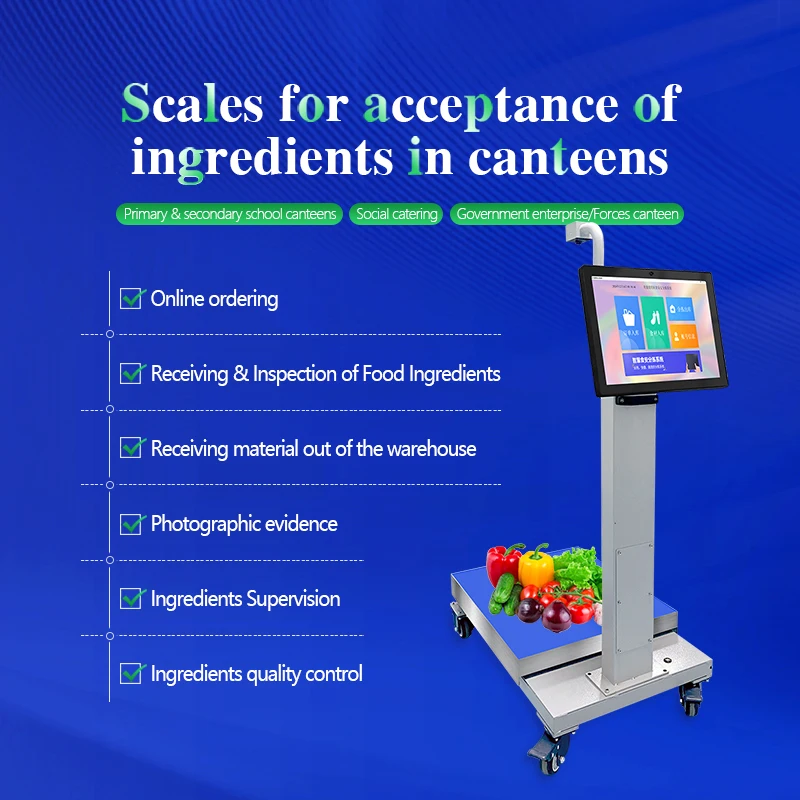 

SOHE Hot Selling Mobile Photo-taking and Food Acceptance Intelligent Scale for Canteens Windows System Weighing Scales