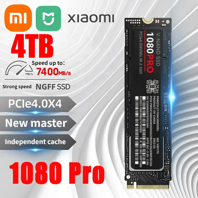 

Новый твердотельный накопитель Xiaomi Mijia 1080PRO 4 ТБ SSD оригинальный бренд SSD M2 2280 PCIe 4,0 NVME жесткий диск для чтения для настольного ПК/PS5 игрового ноутбука