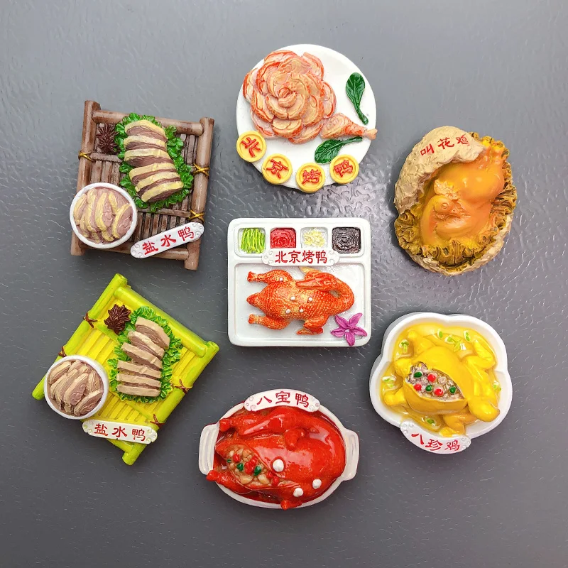 Babao Duck, Roaring Chicken, Resin Food, Fun Food, Special Vegetables, Refrigerator Stickers