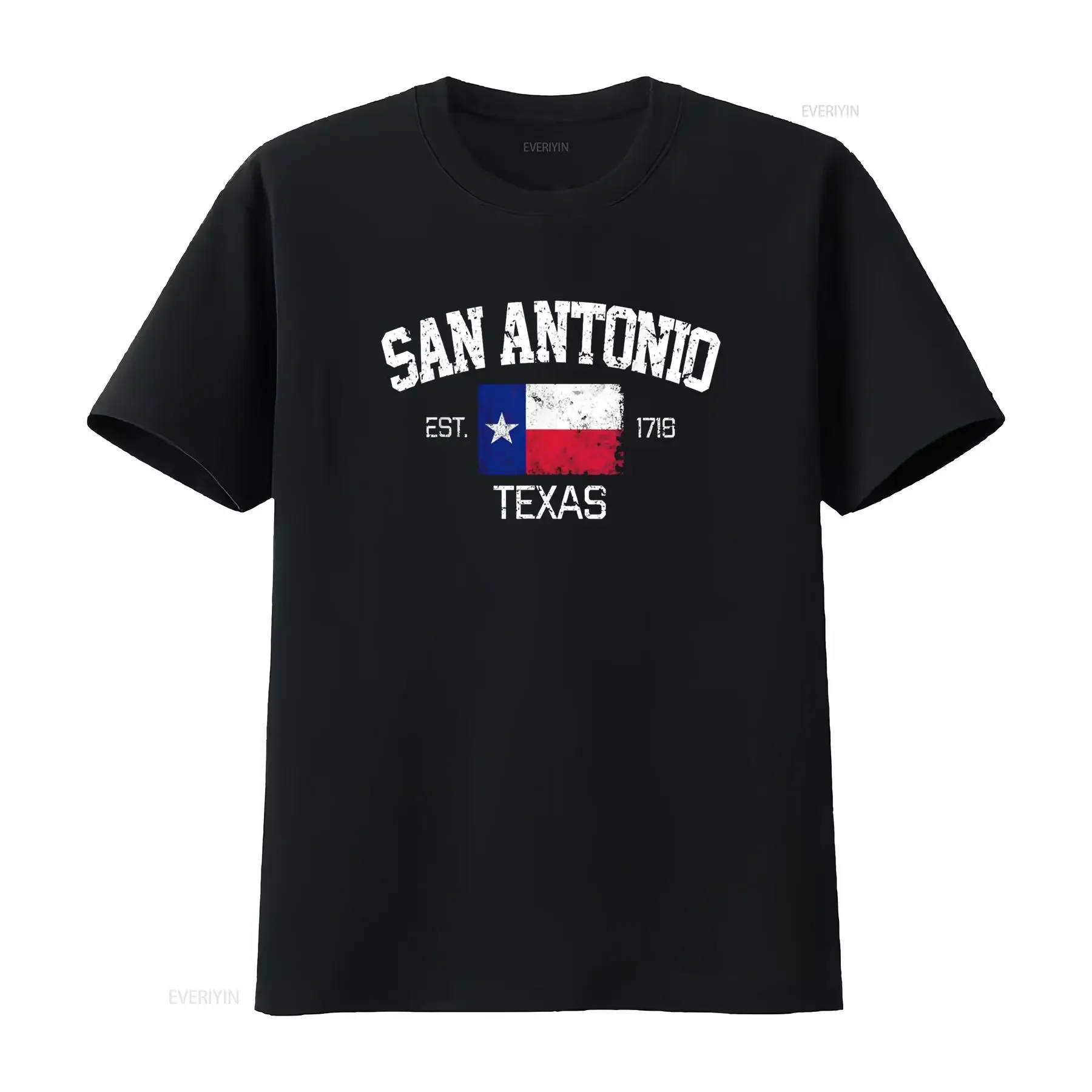 Vintage san antonio texas est 1718 lembrança t camisa vintage lavado esticado versátil moda macio ligeiramente respirável casual