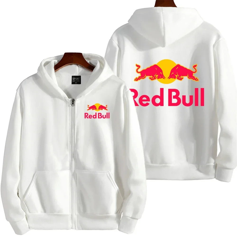 

Red Bull Logo Racing Motorcycle Team Мужская толстовка на молнии Весна-Осень Модный мужской свитер 2025 Новая спортивная женская куртка Пальто