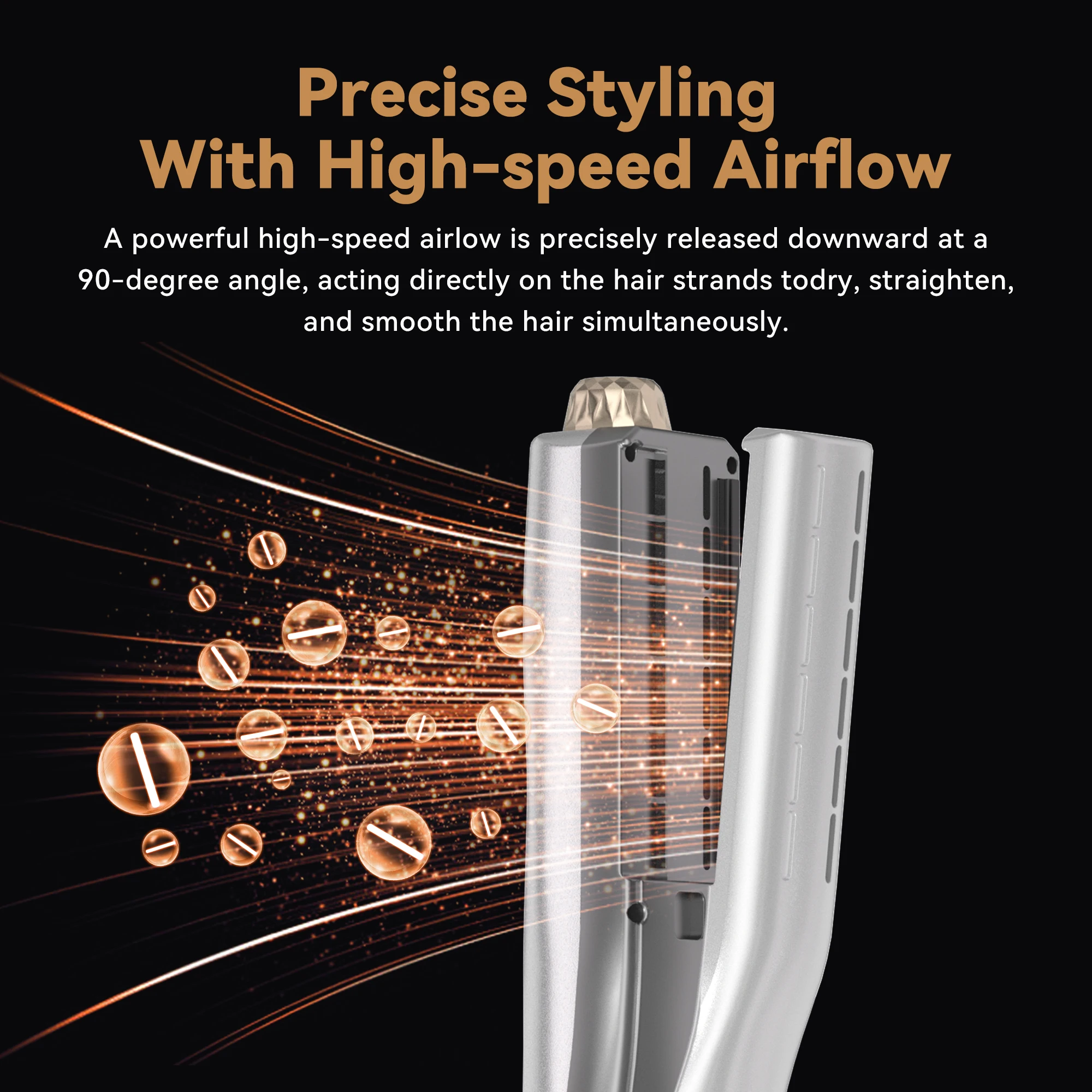 2 in 1 Wet to Dry Flat Iron Hot Air Styler Straightening Iron Planchas Para Cabello Airflow Hair Straightener with Negative Ion
