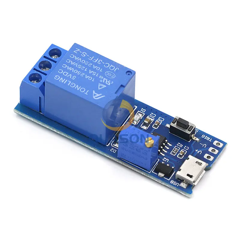 Smart Elektronica 5V-30V Micro Usb Power Verstelbare Vertraging Relais Timer Module Trigger Vertraging Schakelaar