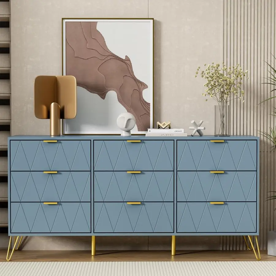 9-Drawer Wood Dresser 3