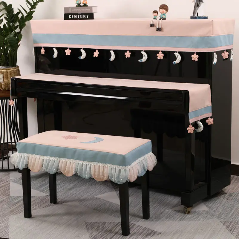 2025 Creative American Piano Dustproof Cover Full Cover Electric Piano Top Half Cover DustCover Cute Cartoon Piano Cover LH257