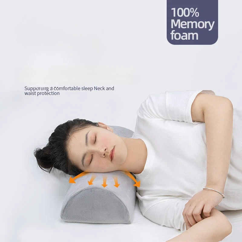 Cervical Roll Pillow Memory Foam Cylinder Bolster Pillow for Tension Muscle Relief , Pillow for Head, Neck, Back, Legs