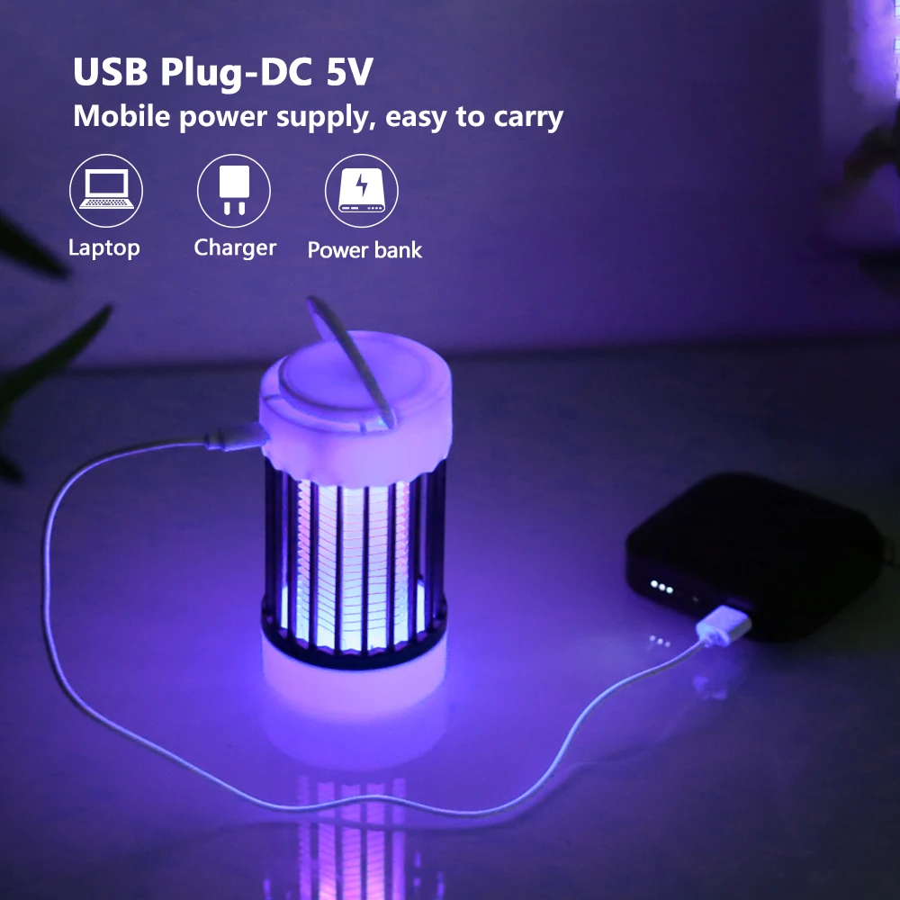 蚊取りランプ DC 5V 電撃殺虫器 ポータブル USB充電 - Food Storage Utensils のレビューと価格