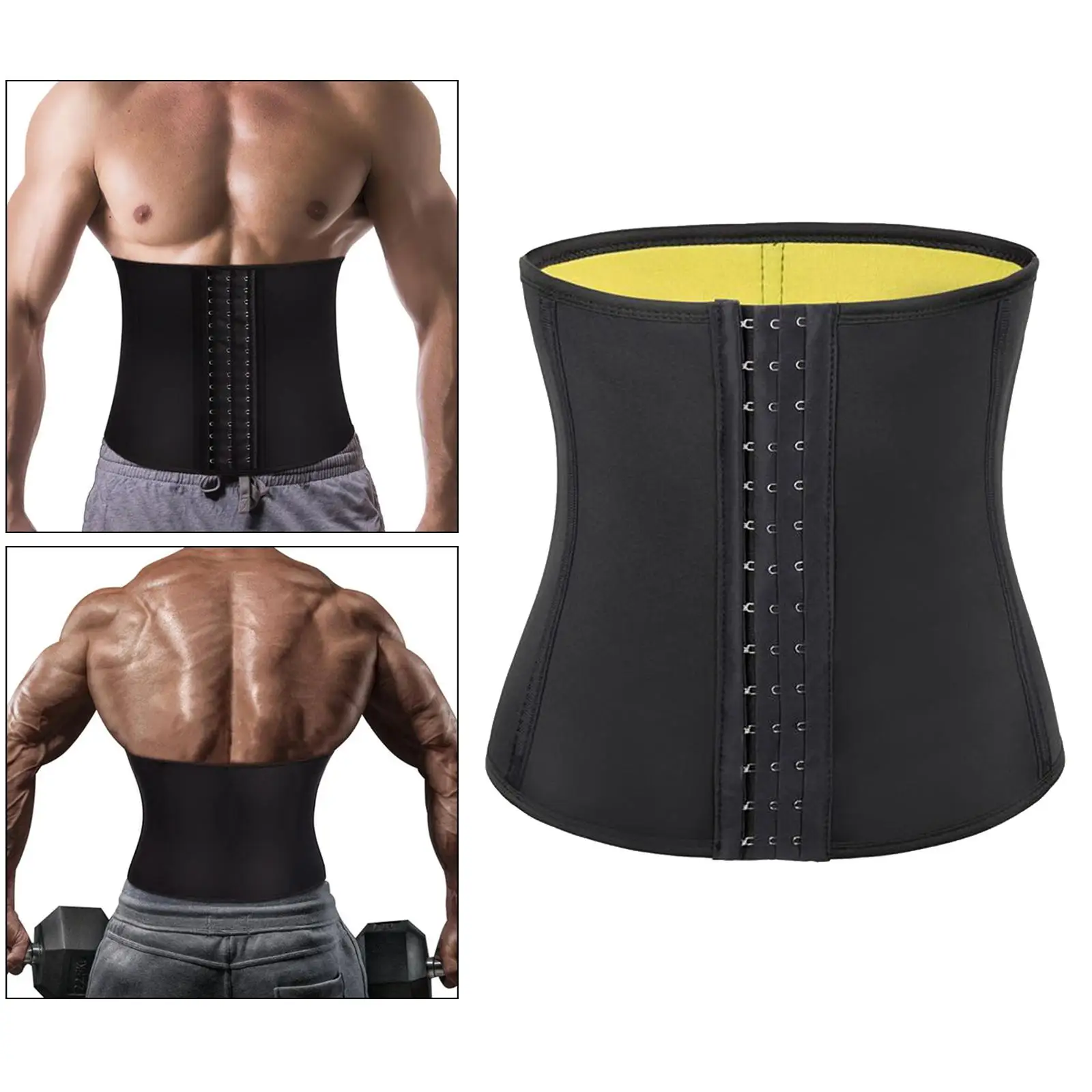 

Men Weight Loss Waist Trainer Band Sports Girdle Shapewear Belt Trimmer
