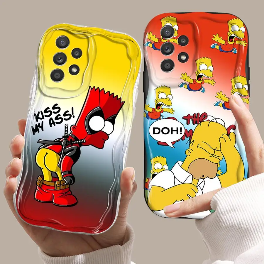 Disney Simpsons Family Phone Case for Samsung Galaxy A34 A21s A35 A52 A72 A71 A73 A55 A12 A13 A14 A15 A25 A32 A33 4G 5G Cover