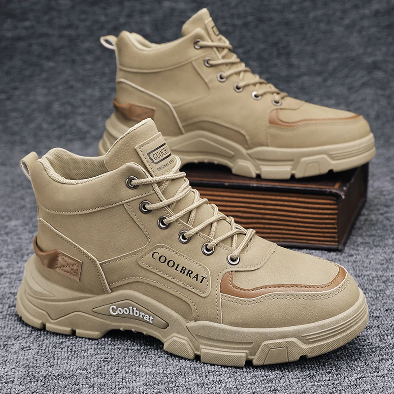 Leatherwork Letters - Men‘s Casual Sneakers High Quality Comfortable
