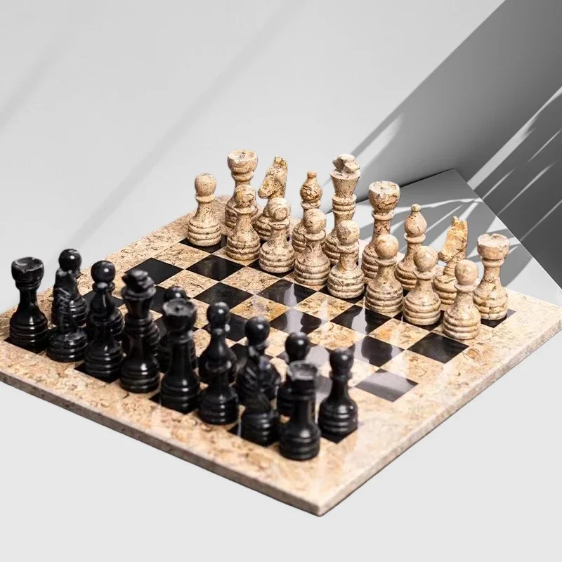 Natural jade chessboard antique handmade ornaments model room living room study tabletop ornaments chess